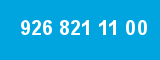 926 821 11 00 926 821 11 00